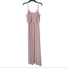 Show Me Your Mumu Caitlin Ruffle Maxi Dress Mauve ruffle sleeveless XXS