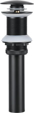 Bathroom Sink Drain, Vessel Sink Pop up Drain without Overflow, Matte Black