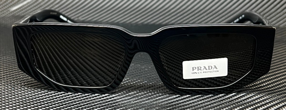 PRADA PR 09ZSF 1AB5S0 Black Grey Men's 55 mm Sunglasses | eBay