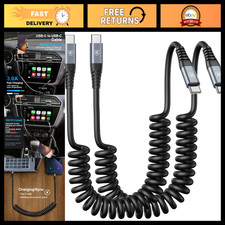 3ft USB C Charger Cable 2-Pack, Coiled Type C to Type C for Car  Home Use