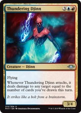 x4 Thundering Djinn - Modern Horizons - NM - MTG