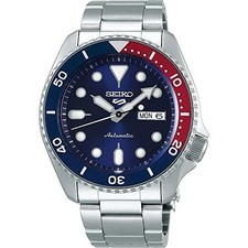 Seiko SRPD53K1 Orologio Automatico Uomo 5 Sport Lunetta Pepsi Quadrante Blu...