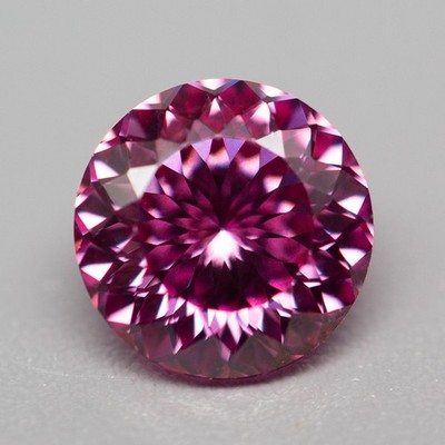 Pink Moissanite 6.5mm 1Ct Round 100 Facets Russian Cut Loose Stone