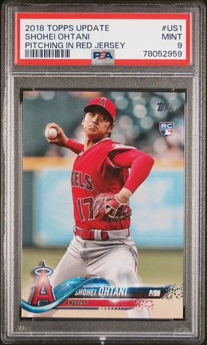 2018 TOPPS UPDATE #US1 SHOHEI OHTANI ROOKIE RC PSA 9