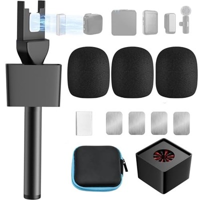 Mic Handle for DJI/DJI Mini, Microphone Holder for Rode Wireless GO/Hollyland 