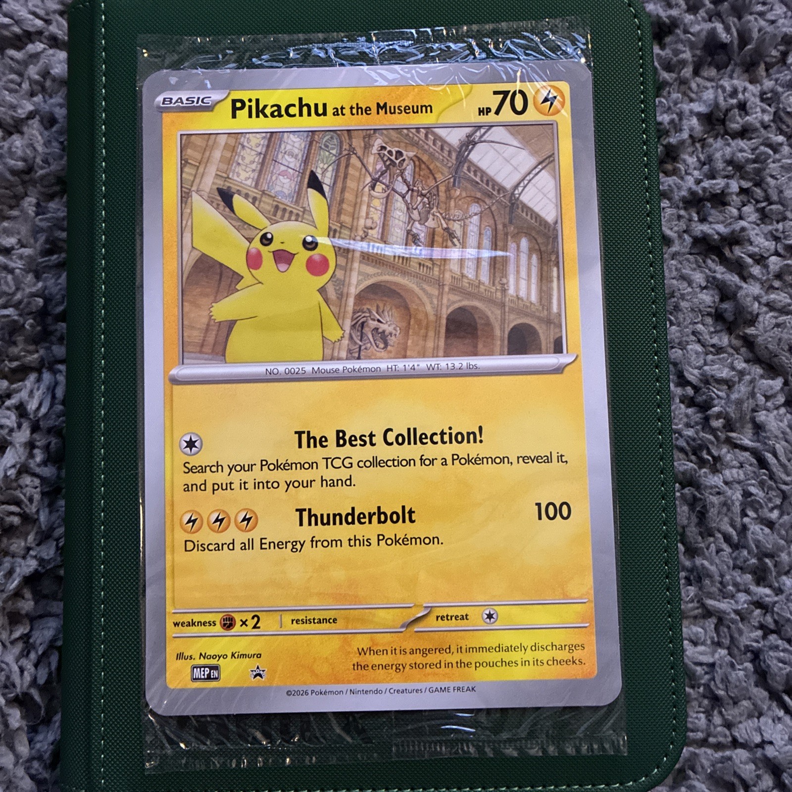 Pokémon TCG Pikachu At The Museum Promo Card Jumbo