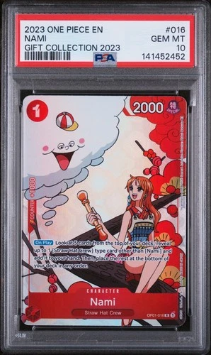 Nami OP01-016 One Piece 2023 Gift Collection Promo Card - PSA 10 English