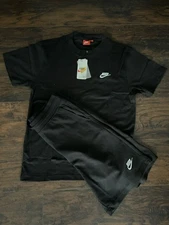 Nike Men's black  T-Shirt and Shorts Set