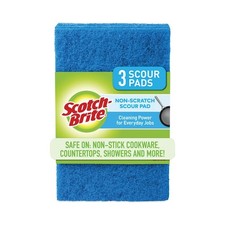 Scotch-Brite 62310 3 x 6 Non-Scratch Scour Pads - Blue (10/Carton) New
