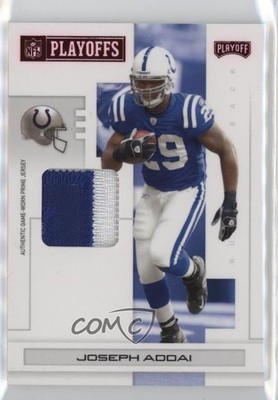 2007 Playoff NFL Playoffs Red Materials Prime 2/20 Joseph Addai #43 0kz8