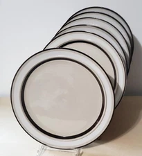 DACHI (6) Dinner Plates AKEY WHITE 10-1/2" MINTY! Made in Japan