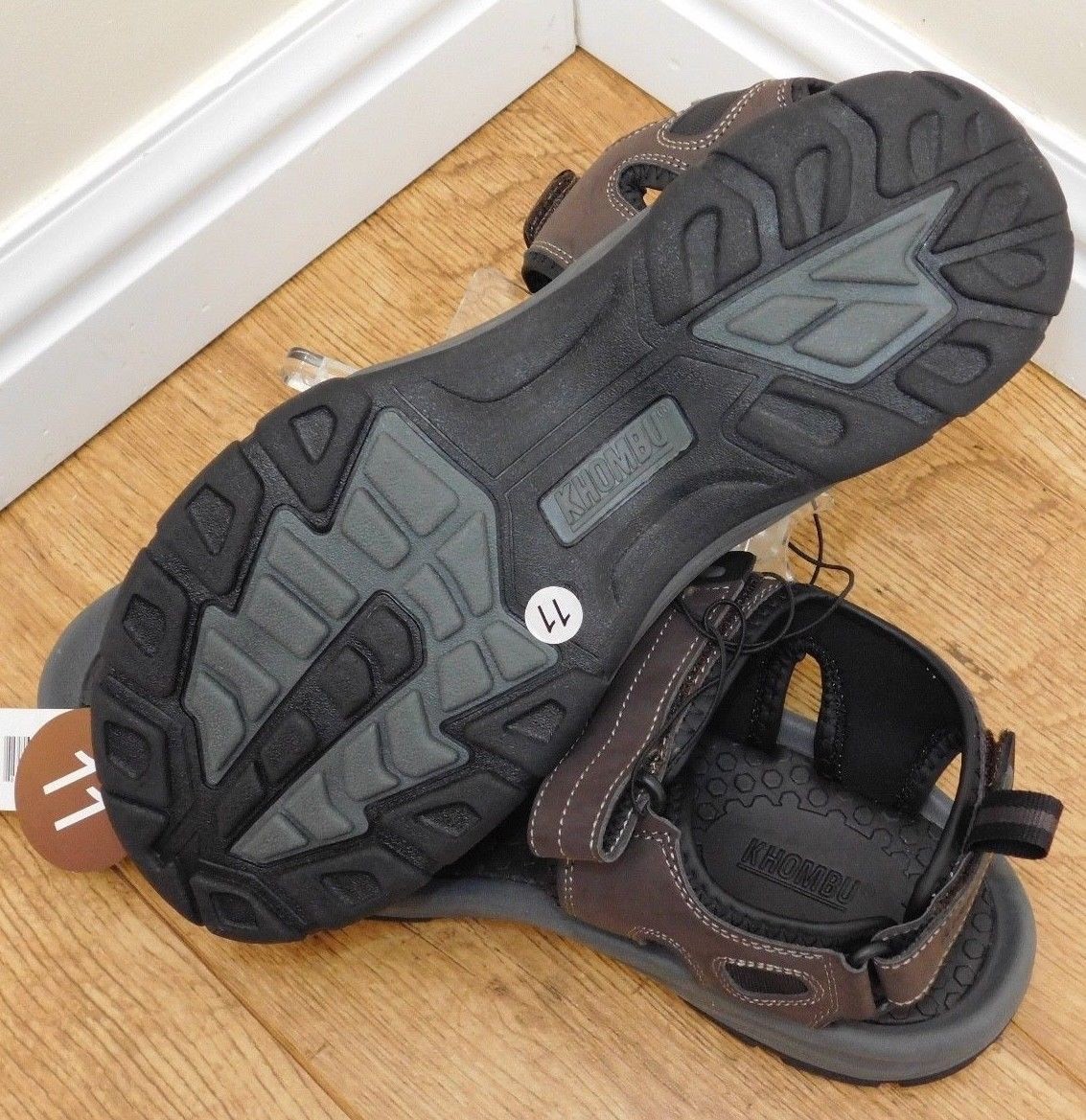 KHOMBU MENS BARRACUDA RIVER SANDAL BLACK OR BROWN SIZE 10 OR 11 UK eBay