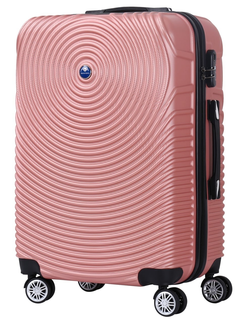 Hartschalenkoffer Trolley L – 4 Rollen Spinner, 62 Liter, ABS Polycarbonat, Schwarz