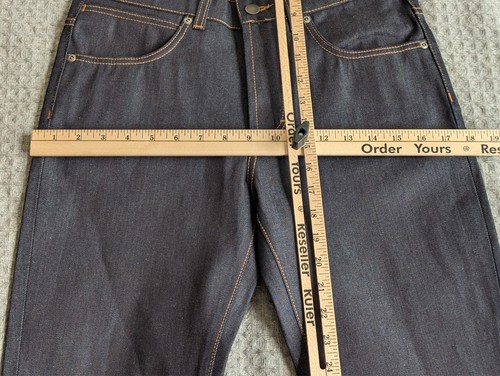 Goose Barnacle Jeans Men 29x32 Indigo GB Tapered Cut Slim Raw Denim Italy NEW - Picture 12 of 16