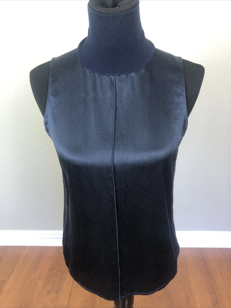 Silk turtleneck shop sleeveless