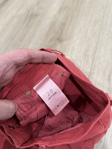 Mother Mid Rise Dazzler Ankle in So Far Gone Stretch Jeans 28 Red - 第 7/15 張圖片