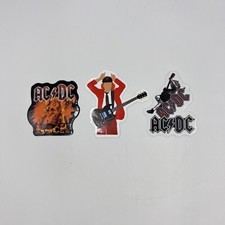 Set Of Three Vinyl Rock Music AC/DC ACDC Stickers Water Bottle Stocking Stuffer