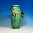 Roseville Art Pottery Ming Tree Vase 583-10 Mid Century Jade Green