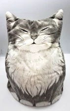 Vtg CUCKOOBIRD England Gray Persian/Tabby Cat Teapot Appliance COZY 100% Cotton