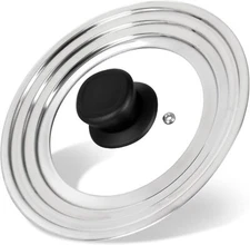 Universal Lid for Pots and Pans Skillets, Stainless Steel Pan Cover Fits 6-7-8 I