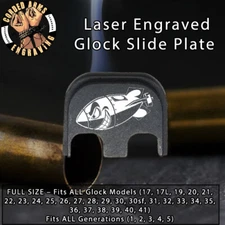 WW2 Shark Bomb -Glock Rear Slide Plate Back Plate for Full Sized Glocks Gen 1-5