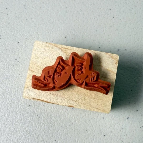 Performing Arts~Face Mask~Theatre~Tragedy~Comedy~Rubber Stamp~1.5"X 1"~PSX B-201 - Image 2 of 4