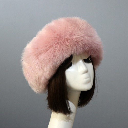 Women's Winter Russian Fluffy Faux Fur Headband Hat Thick Ear Warm Snow Ski Cap - Picture 24 of 26