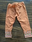 Size 5 6 Indian Style Orange Stretch Leggings Pants — photo 2