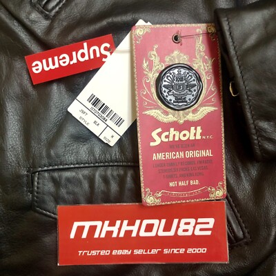 New Supreme Schott Chief Tassel Perfecto Leather Jacket Motorcycle