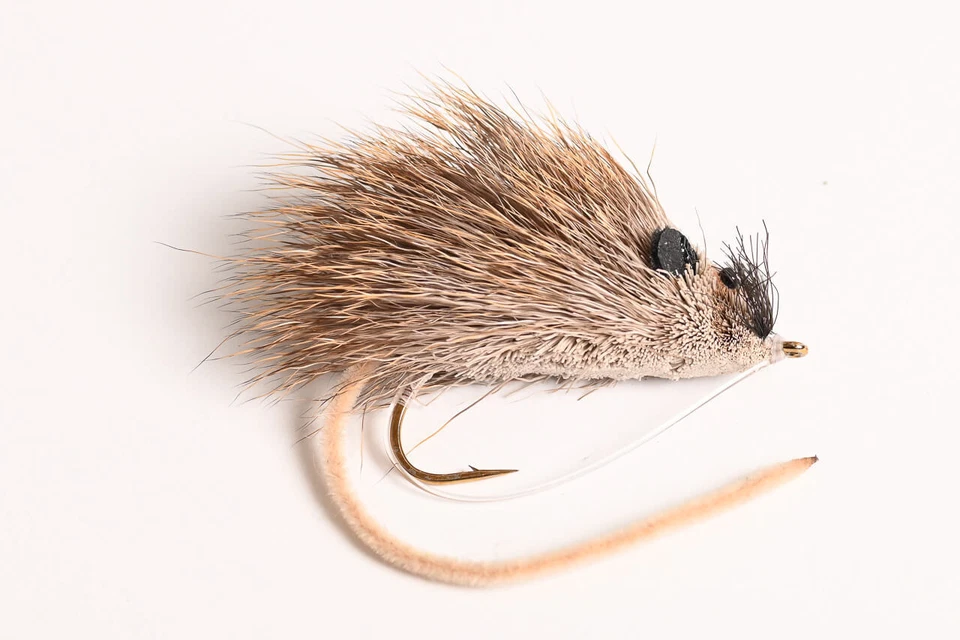 BLUE WING OLIVE Deer Hair Mouse Rat Streamer Fly - #6