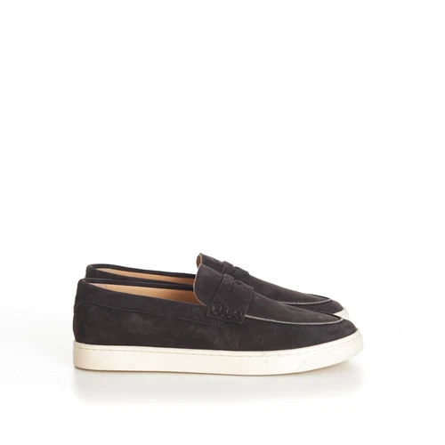 BRUNELLO CUCINELLI 950$ Slip-On Loafer Sneakers - Antracite Washed Suede