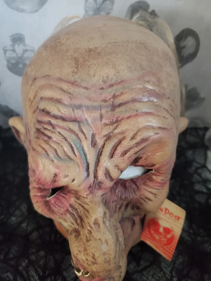 Don Post Studios Withered Old Man Mask Zombie Halloween Adult  Haunt Haunted New - Image 4 of 4