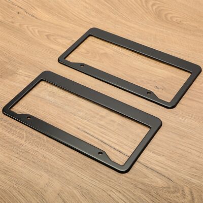 Stainless Steel Universal Black License Plate Frame Tag Cover Screw Caps 2PCS - Foto 9