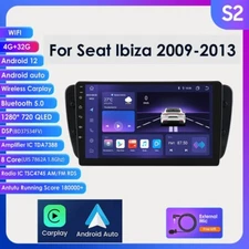 For Seat Ibiza 6j for 2009-2013 Android12 9" 2Din Radio CarPlay BT5.0 PIP stereo