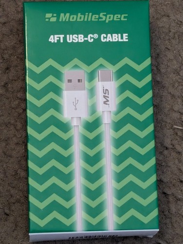 MobileSpec 4 Foot USB-C Cable! Brand NEW in the Box!