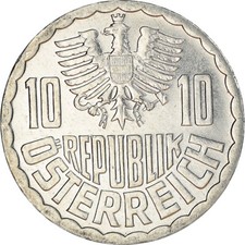 [#384222] Coin, Austria, 10 Groschen, 1996, Vienna, AU(50-53), Aluminum, KM:2878