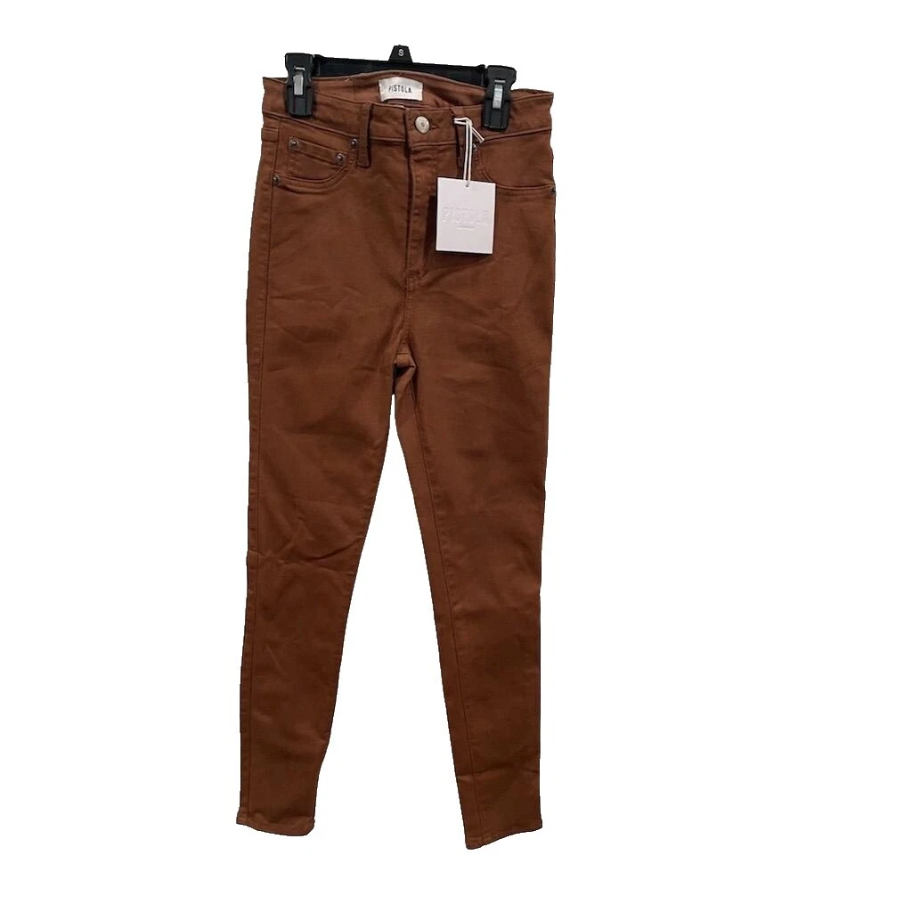 Polyester Brown Jeans for Women