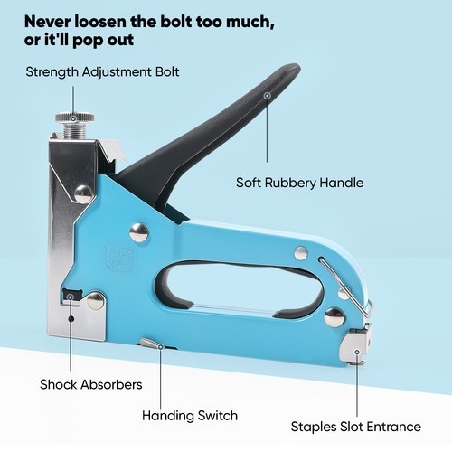 Staple Gun Heavy Duty Tacker Stapler Upholstery Nail Gun 3000x Staples Hand Tool - Picture 6 of 12