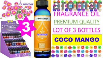 3 AROMAR 2.2 oz FRAGRANCE OIL 24 PREMIUM QUALITY SPA COLLECTION (COCO MANGO - 3)