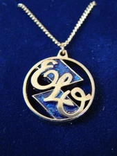 RARE NOS 1970s ELECTRIC LIGHT ORCHESTRA Promotional LOGO NECKLACE ELO JEFF LYNNE