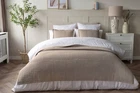 Bed Runner Filled Cushion in Mocha Lightly Quilted Cotton Rich Crompton