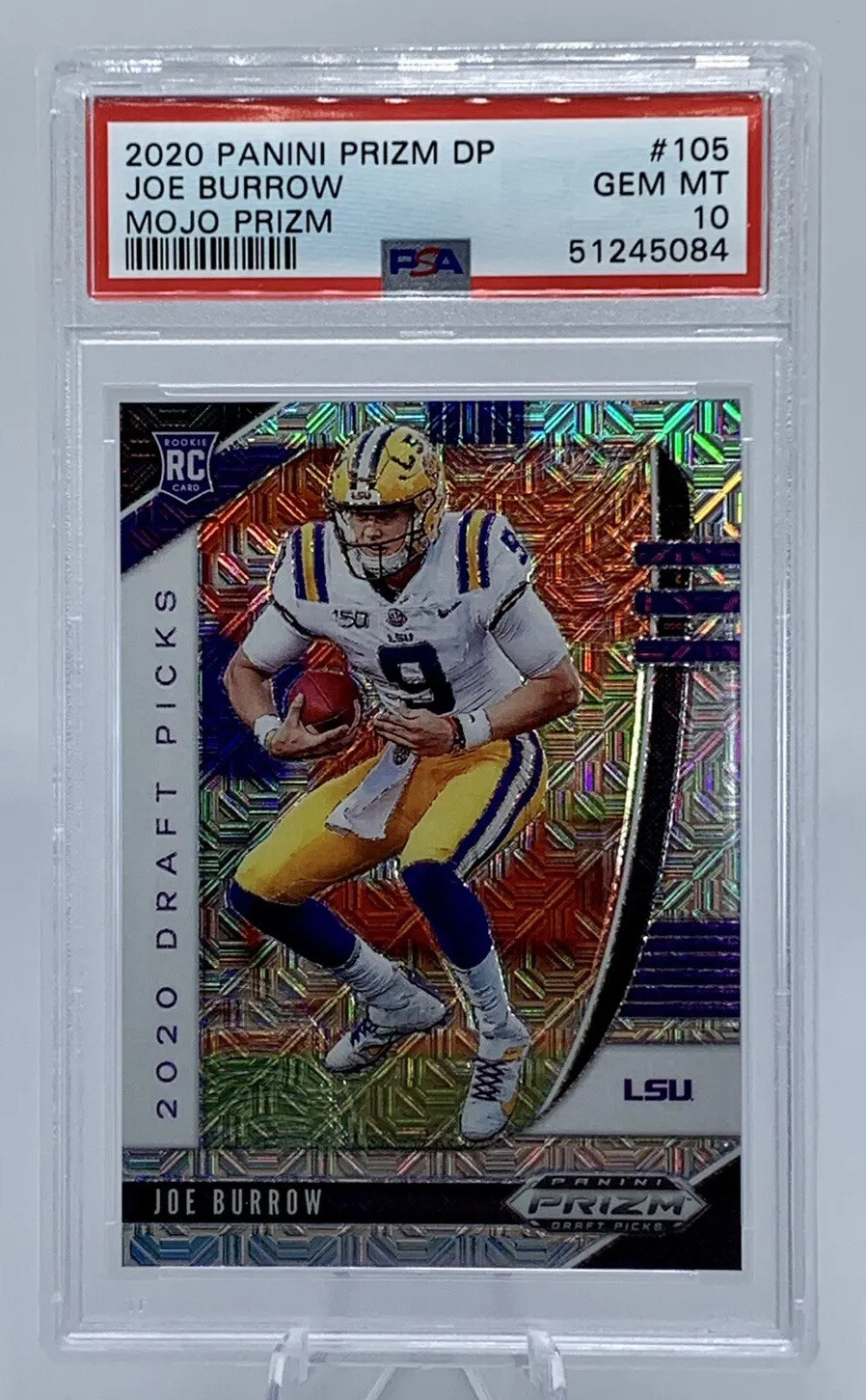 JOE BURROW 2020 PANINI PRIZM DP MOJO PRIZM 02/49 POP 12 GEM MINT 10