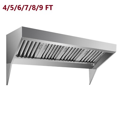 Commercial Exhaust Hood 4/5/6/7/8/9 FT Concession Trailer Food Truck Hood