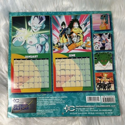 Dragon Ball Z 2000 18 Month Year Vintage Calendar | eBay
