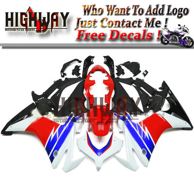TCMT Unpainted Fairing Bodywork Set For Honda CBR500R 2013-2015 | Black & White ABS Plastic Cowl