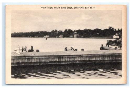 View from Yacht Club Dock Chippewa Bay NY St. Lawrence County Postcard G7