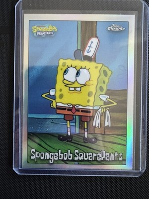 2025 Topps Chrome #25 SpongeBob SquarePants Refractor Silver 25th Anniversary