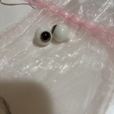 BJD 1 Pair Replacement Glass Doll Eyes 14mm - Gray/ Hazel - New