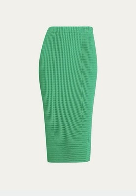 Issey Miyake Pleated Skirt Japan Stretch Knit Designer Luxury Rare
