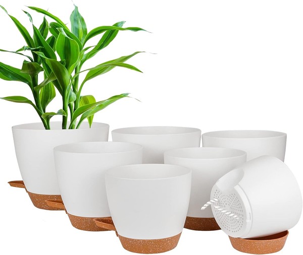 Blumentopf Kunststoff 7 StüCk Mit BewäSserungssystem 12,7-20,3Cm FüR Drinnen-image